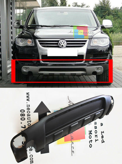 SPOILER SOTTO PARAURTI VW TOUAREG 7L 2006-2010 RESTYLING PROTEZIONE ANTERIORE