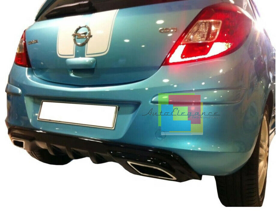 OPEL CORSA D 2006+ DIFFUSORE SOTTO PARAURTI DIFFUSORE TERMINALI CROMATI ABS -