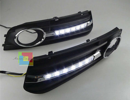 AUDI A4 B8 8K 2007-2012 AVANT BERLINA GRIGLIE FENDINEBBIA LUCI DIURNE LED 6000K AUTOELEGANCERICAMBI