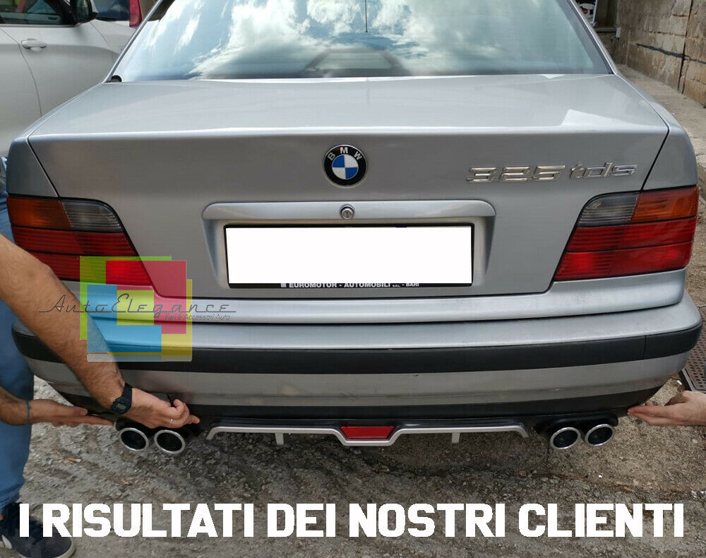 BMW SERIE 3 E36 DIFFUSORE POSTERIORE SOTTO PARAURTI QUATTRO TERMINALI ABS AUTOELEGANCERICAMBI