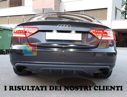 DIFFUSORE DOPPIO SCARICO POSTERIORE SOTTO PARAURTI AUDI A5 SPORTBACK 08-11