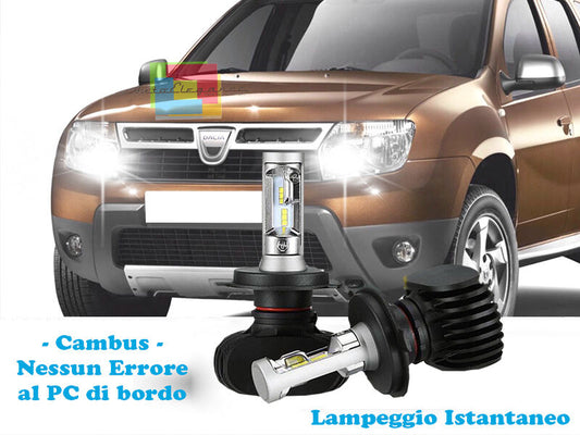 LAMPADE ABBAGLIANTI LAMPEGGIO ISTANTANEO A LED DACIA DUSTER 2010+ CREE