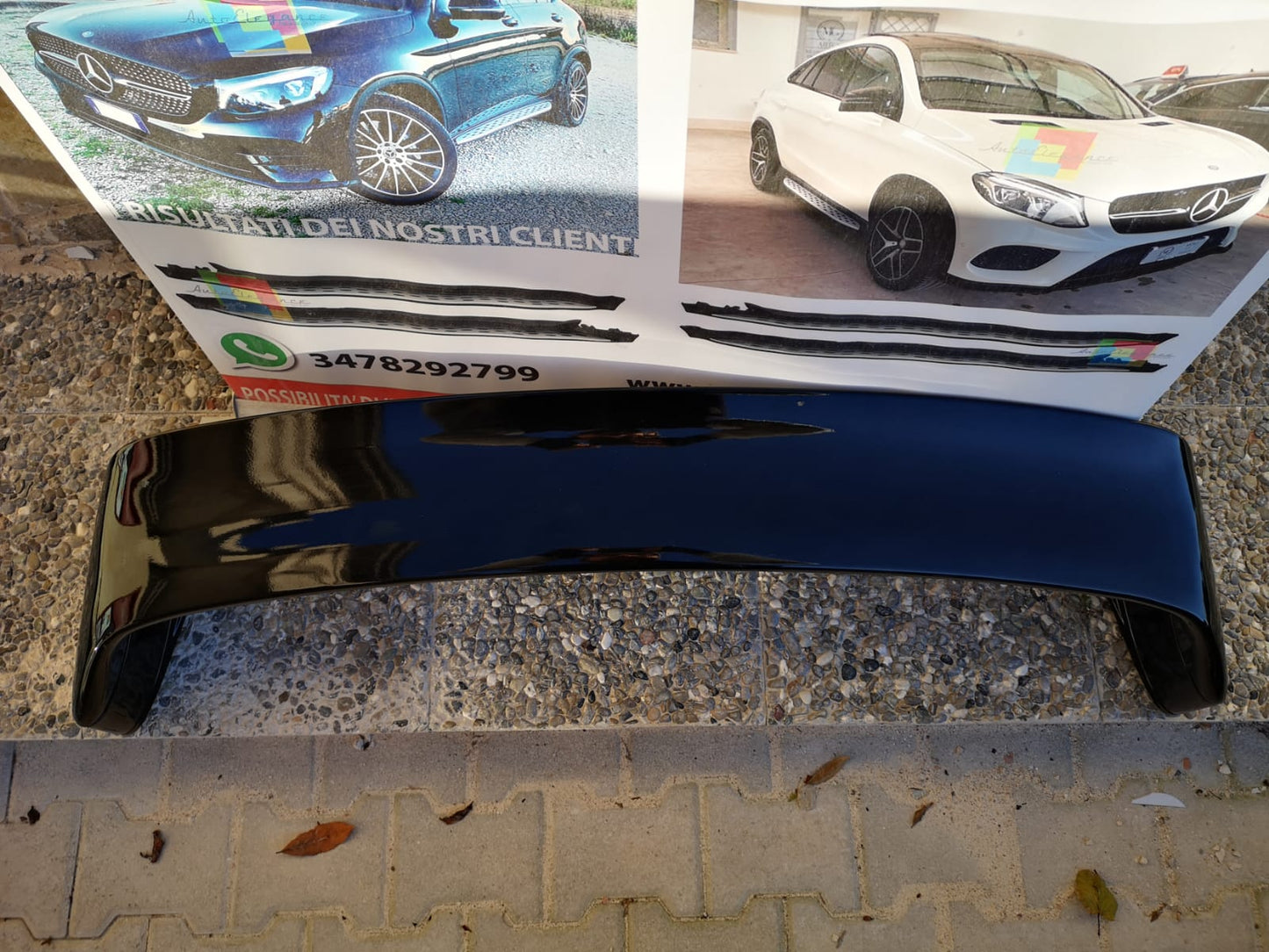 BMW SERIE 3 E36 BERLINA COUPE SPOILER M3 LOOK POSTERIORE COFANO NERO LUCIDO AUTOELEGANCERICAMBI