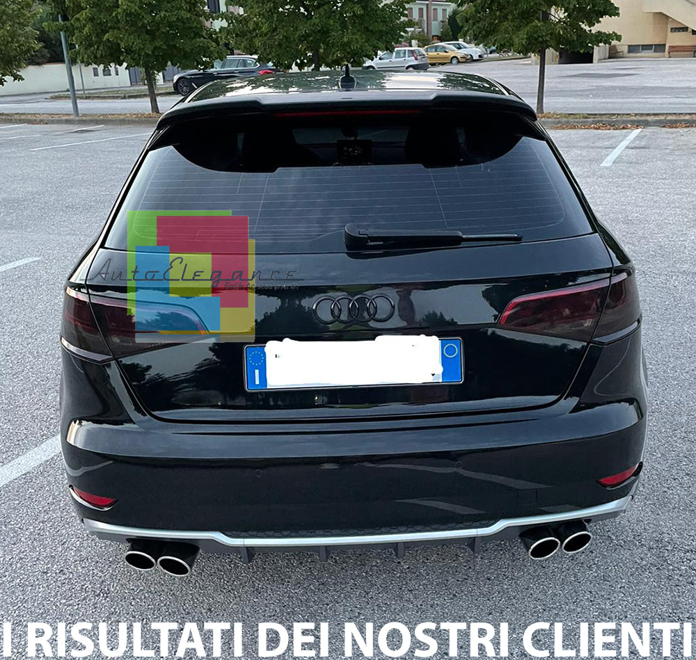 SOTTO PARAURTI PER AUDI A3 8V SPORTBACK 2016-2019 RESTYLING DIFFUSORE S3
