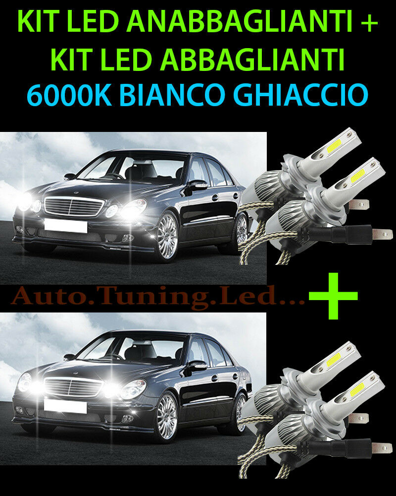 KIT LED LAMPADE ABBAGLIANTI & ANABBAGLIANTI PER MERCEDES E W211 2002-2008 -.