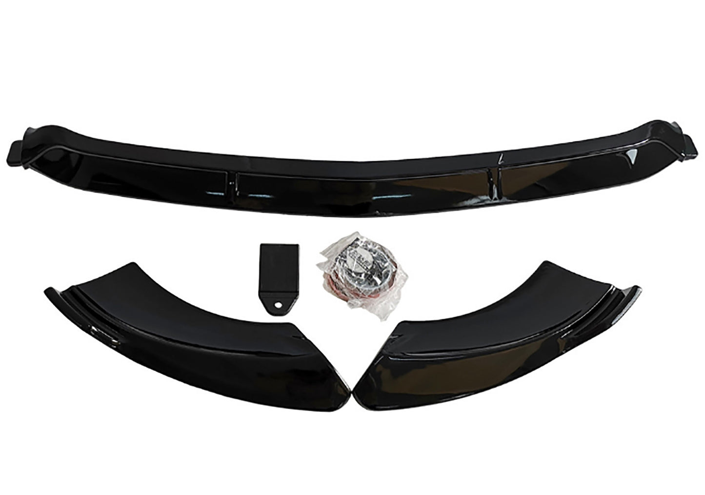 SPLITTER MERCEDES E W213 S213 2021+ GLOSSY BLACK UNDER BUMPER ABS GLOSSY BLACK