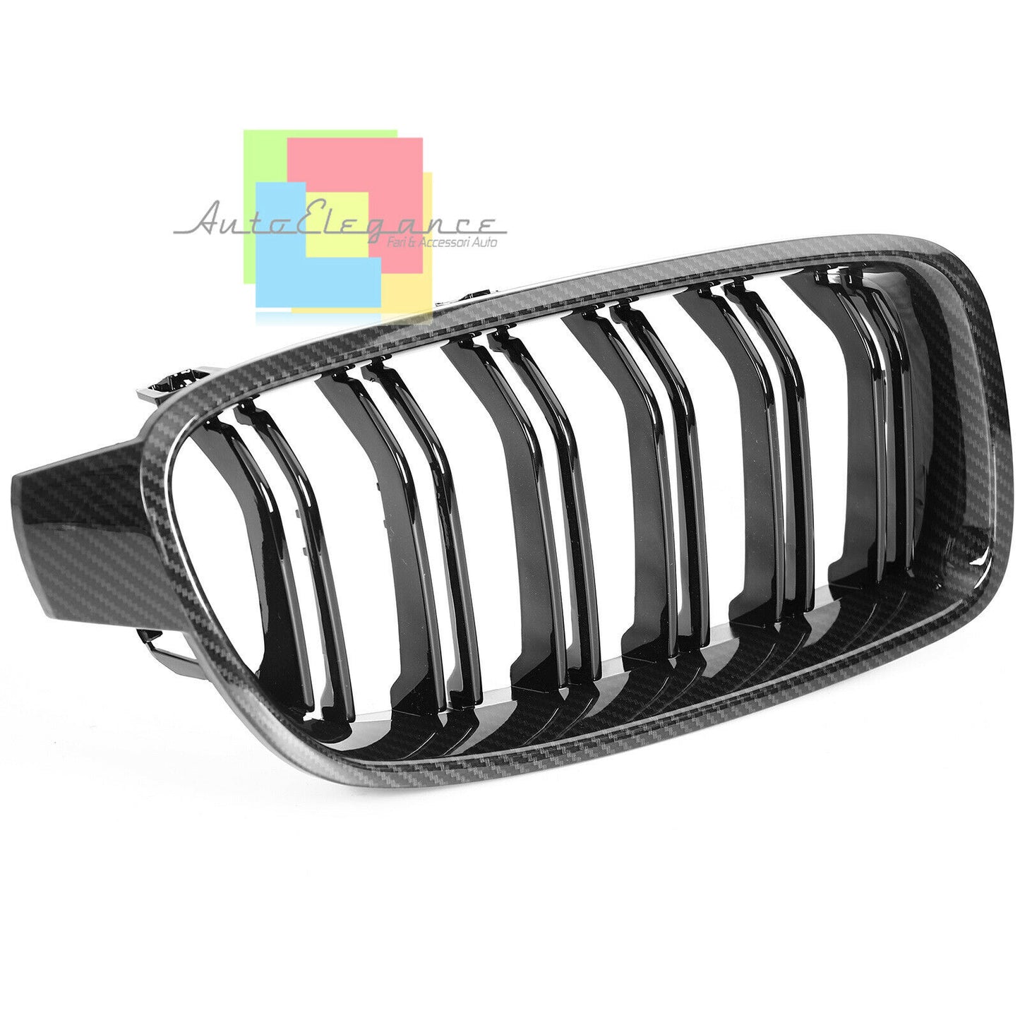 GRIGLIA ANTERIORE CALANDRA CARBON DOPPIA FASCIA M - BMW SERIE 3 F30 F31 2011+