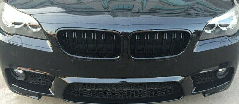 BMW 5 SERIES F10 F11 2010+ DOUBLE STRIPE GRILLES CARBON FRONT GRILLES