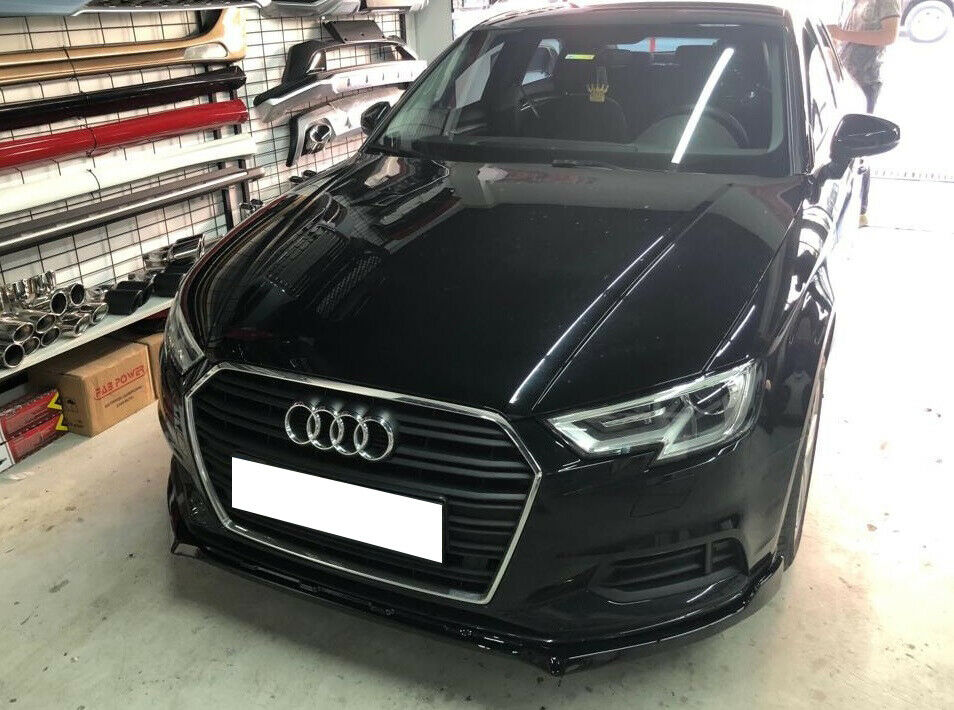 UNDER FRONT BUMPER AUDI A3 8V 2016+ FACELIFT SPOILER ABS / PLASTIC BLACK -