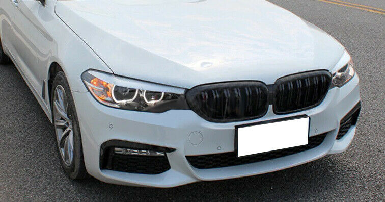 GRIGLIE ANTERIORI DOPPIA FASCIA M CARBONIO MASCHERINE PER BMW SERIE 5 G30 G31 .-