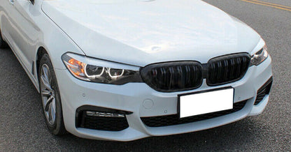 GRIGLIE ANTERIORI DOPPIA FASCIA M CARBONIO MASCHERINE PER BMW SERIE 5 G30 G31 .-