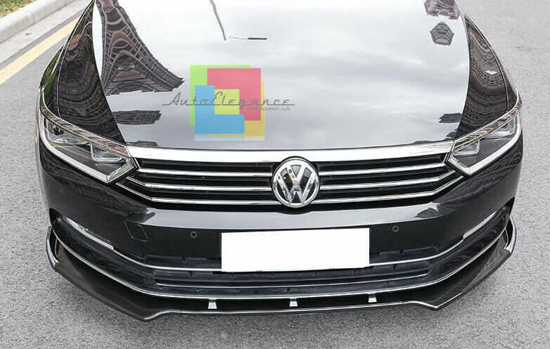 VW PASSAT B8 2014- LAMA SOTTO PARAURTI ANTERIORE IN ABS LOOK SPORTIVO NERO