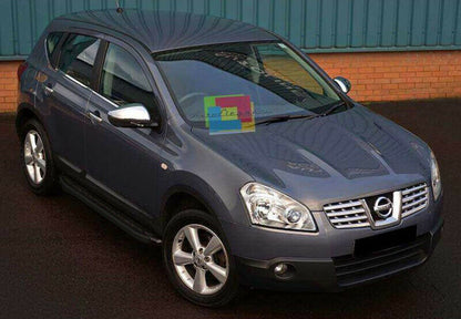 PEDANE LATERALI NISSAN QASHQAI J10 2006-2014 SOTTO PORTA ANTISCIVOLO NERO