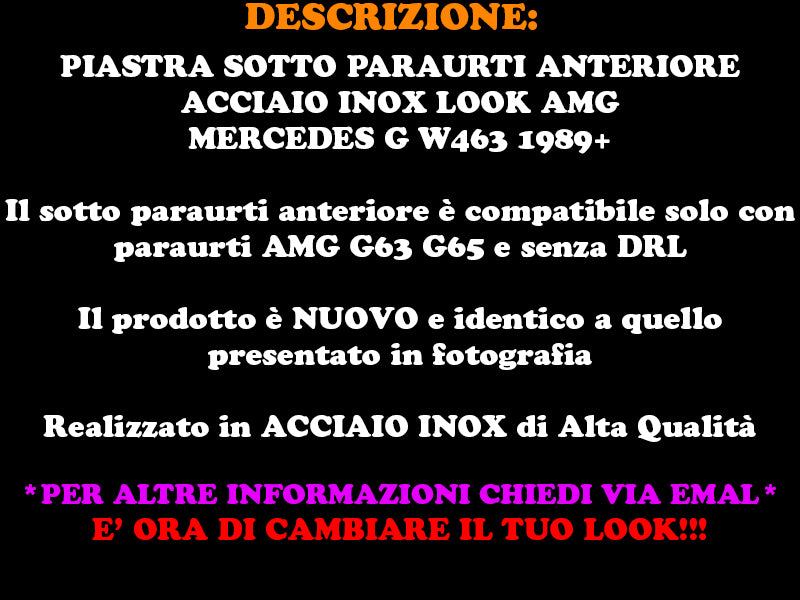 STEEL PLATE UNDER FRONT BUMPER MERCEDES G W463 1989+