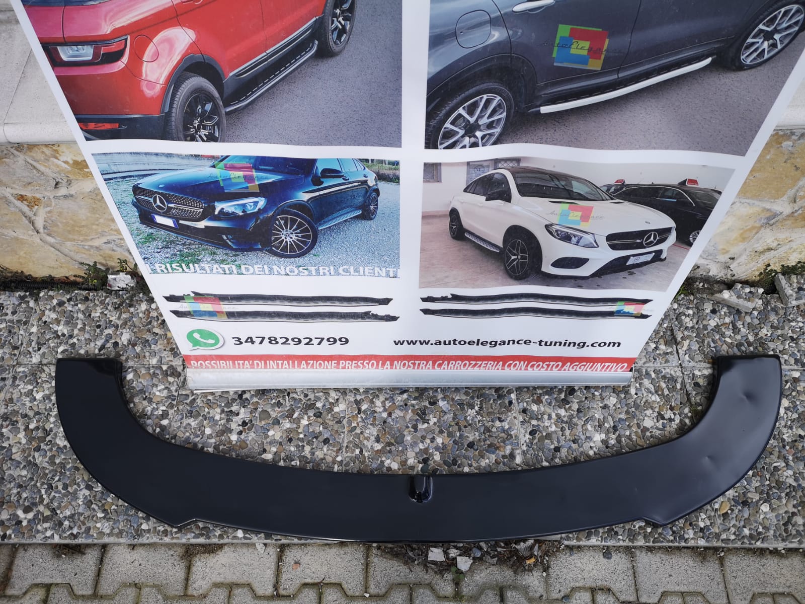 BMW SERIE 3 F30 F31 M SPLITTER SOTTO PARAURTI ANTERIORE NERO M SPORT 0069 AUTOELEGANCERICAMBI