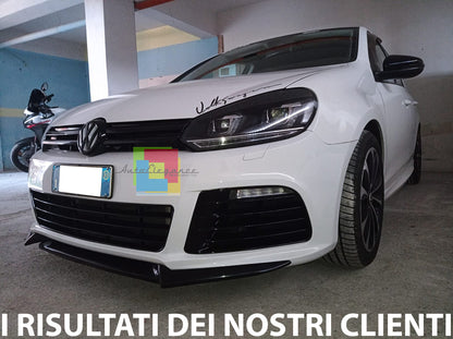 VW GOLF 6 RLINE UNDER FRONT BUMPER ABS GLOSS BLACK SPLITTER BLADE
