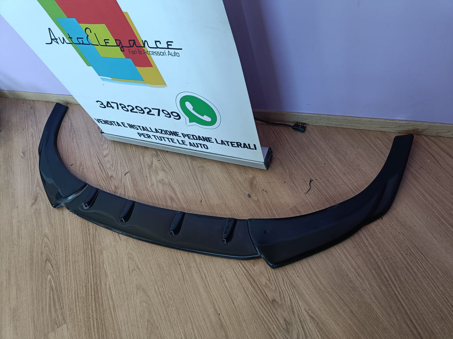 FRONT BUMPER UNDER HYUNDAI I30 N MK3 2017+ ABS GLOSS BLACK SPLITTER 0207