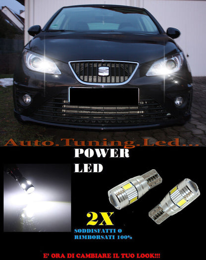 POSITION LIGHTS SEAT IBIZA 6J 2008+ CANBUS T10 WHITE 6 LED SUPER QUALITY