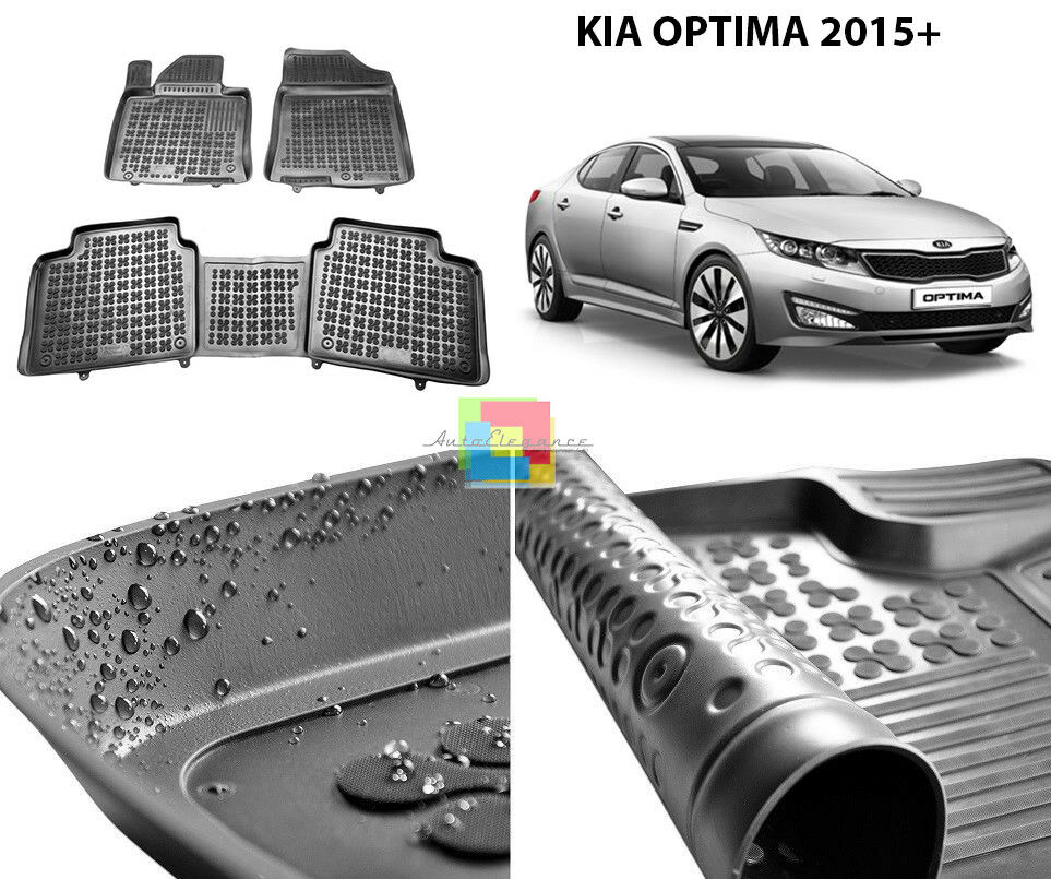 KIA OPTIMA 2015 IN POI TAPPETINI AUTO IN GOMMA - TAPPETI TOP QUALITA -1