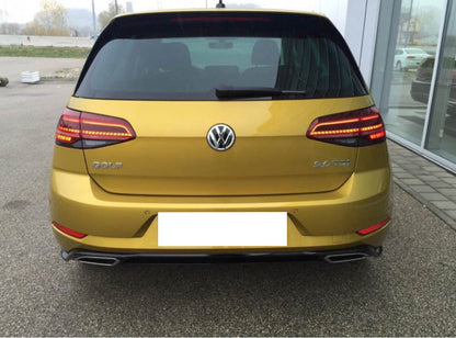 VW GOLF 7.5 2017-2020 DIFFUSORE POSTERIORE SOTTO PARAURTI TERMINALI OVALI ABS