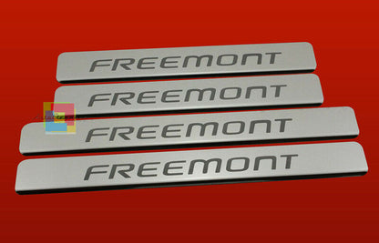 FIAT FREEMONT 2011 ONWARDS CHROME ADHESIVE DOOR SILL SPORTS LOOK 4 PIECES