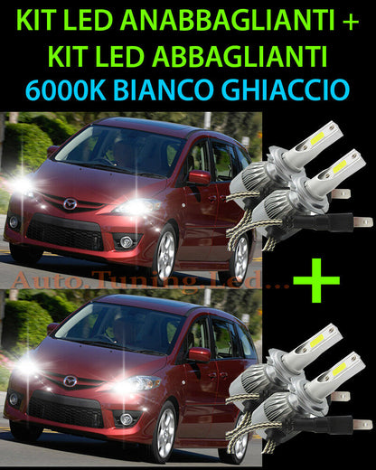 KIT LED LAMPADE ABBAGLIANTI & ANABBAGLIANTI PER MAZDA 5 2005-2010 -.