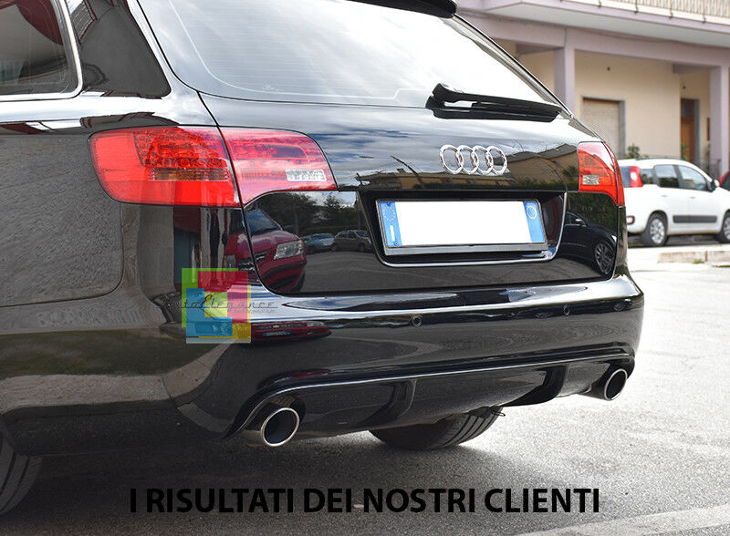 RS6 DIFFUSORE PER AUDI A6 4F C6 05-08 AVANT SPOILER SOTTO PARAURTI ESTRATTORE