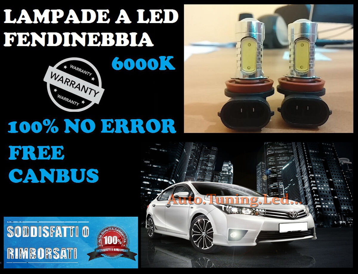 LAMPADE FENDINEBBIA H11 LED CREE RESISTENZA CANBUS 6000K AUDI A6 C5 4B 96-04