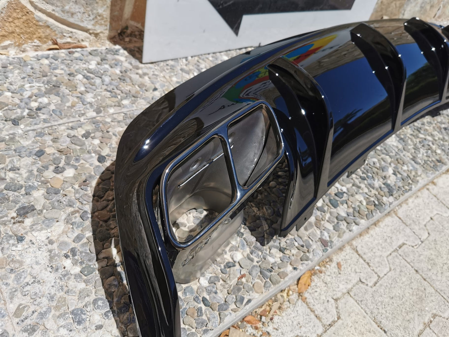 MERCEDES CLA W117 2013-2018 REAR DIFFUSER ABS AMG MUFFLERS A45