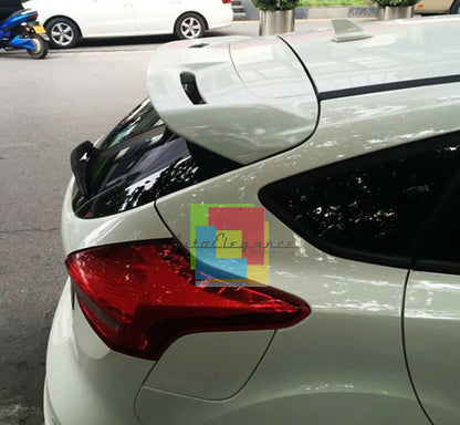 REAR ROOF SPOILER WHITE FORD FOCUS MK3 5 DOOR 2011-2015 ST LOOK -