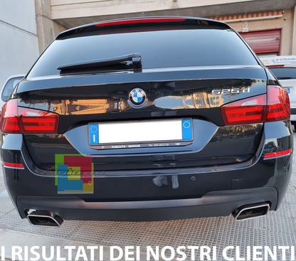 DIFFUSER &amp; EXHAUST TIPPER BMW 5 SERIES F10 F11 2011-2017 LOOK M-Tech 550i
