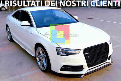 AUDI A5 FACELIFT LAMA SOTTO PARAURTI ANTERIORE IN ABS LOOK RS5 SPLITTER LIP AUTOELEGANCERICAMBI
