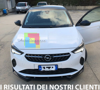 OPEL CORSA F FRONT BUMPER BLADE ABS SPORT LOOK BLACK SPLITTER