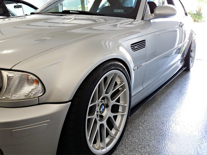 BMW SERIE 3 E46 COUPE SPLITTER SOTTO MINIGONNE LATERALI ABS NERO LUCIDO 0070 AUTOELEGANCERICAMBI