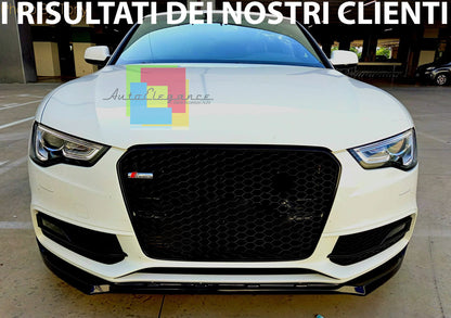 AUDI A5 FACELIFT LAMA SOTTO PARAURTI ANTERIORE IN ABS LOOK RS5 SPLITTER LIP AUTOELEGANCERICAMBI
