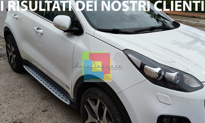 PEDANE LATERALI KIA SPORTAGE 2015+ SOTTO PORTA ACCIAIO INOX E PVC