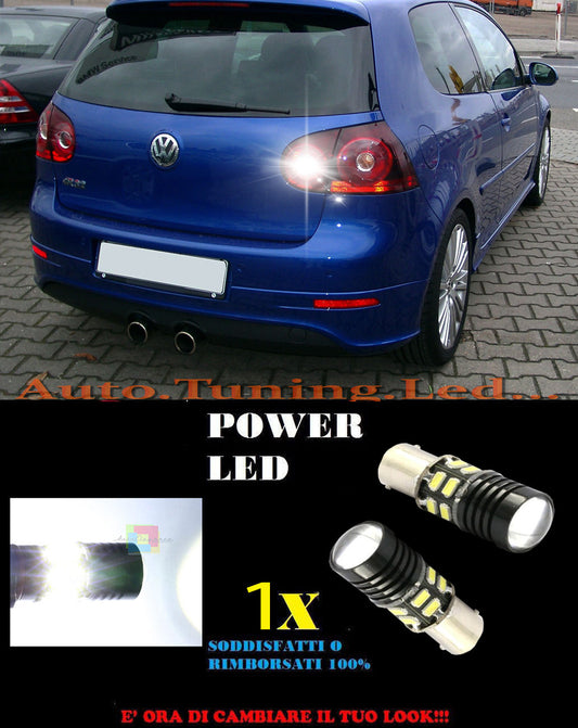 LAMPADA RETROMARCIA A LED P21W BA15 VW GOLF 5 V 6000K CANBUS NO ERROR
