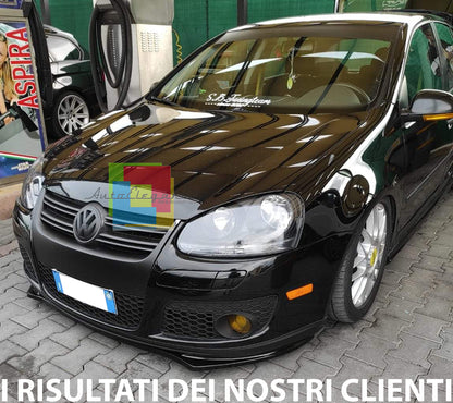 VW GOLF 5 V MK5 GTI LAMA SOTTO PARAURTI ANTERIORE IN ABS LOOK SPORTIVO NERO