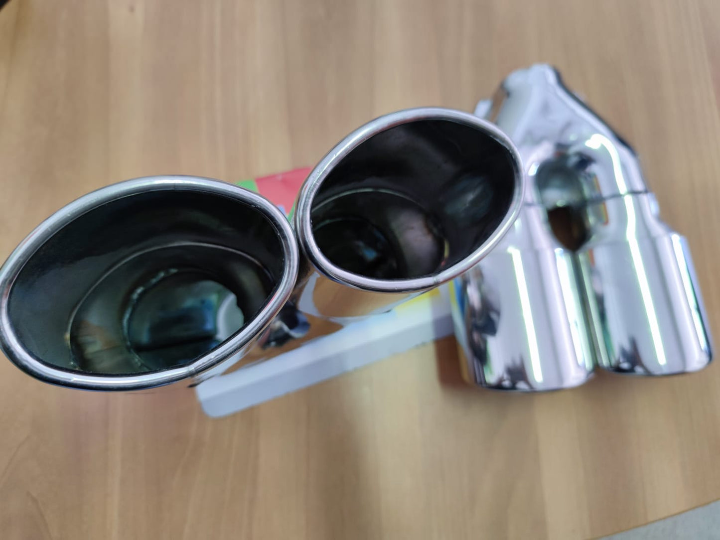 COPPIA TERMINALI DI SCARICO VW GOLF 7 VII CROMATI LOOK INOX RLINE AUTOELEGANCERICAMBI