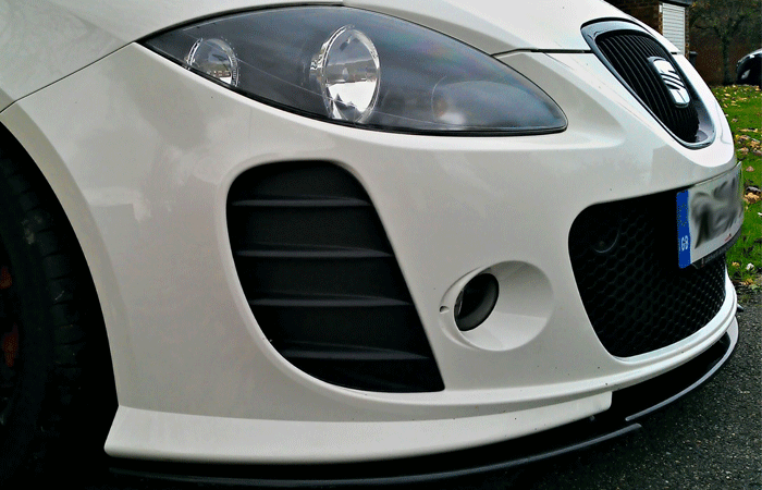 UNDER FRONT BUMPER SUITABLE FOR SEAT LEON 1P ABS SPORT BLACK LIP SPLITTER