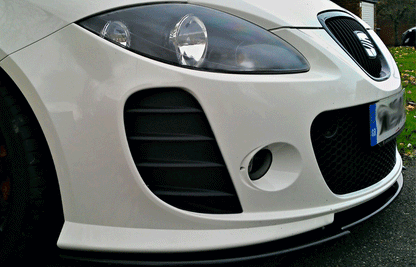 UNDER FRONT BUMPER SUITABLE FOR SEAT LEON 1P ABS SPORT BLACK LIP SPLITTER