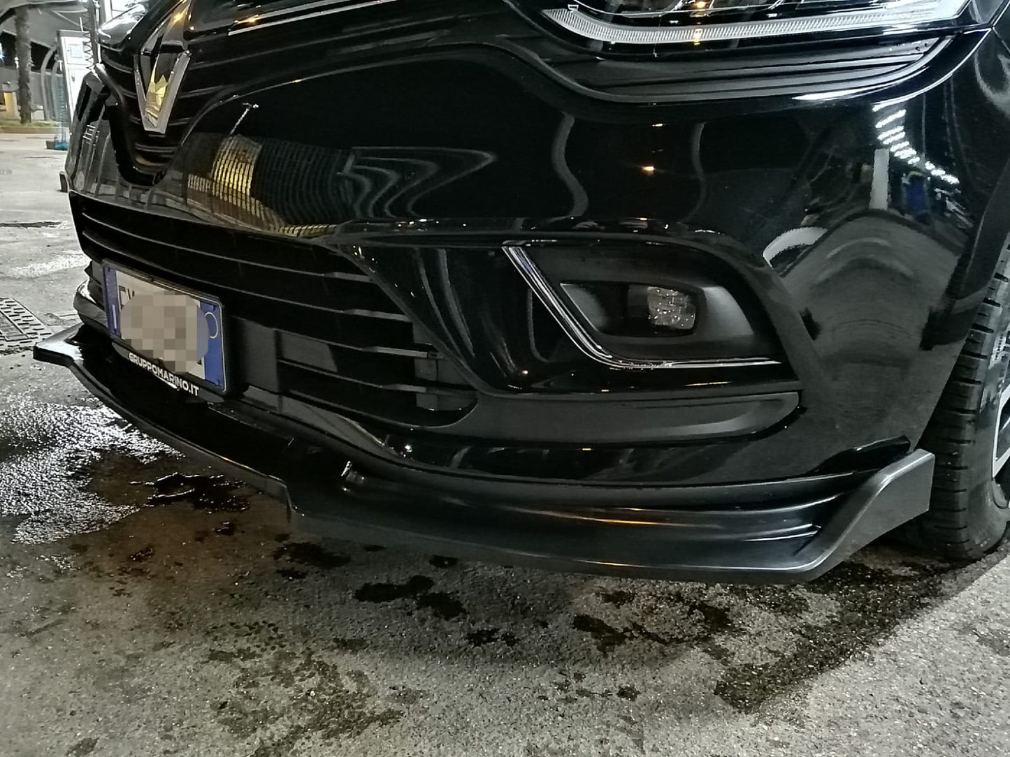 0129 RENAULT CLIO 4 IV LAMA SOTTO PARAURTI ANTERIORE ABS NERO LUCIDO SPLITTER - AUTOELEGANCERICAMBI