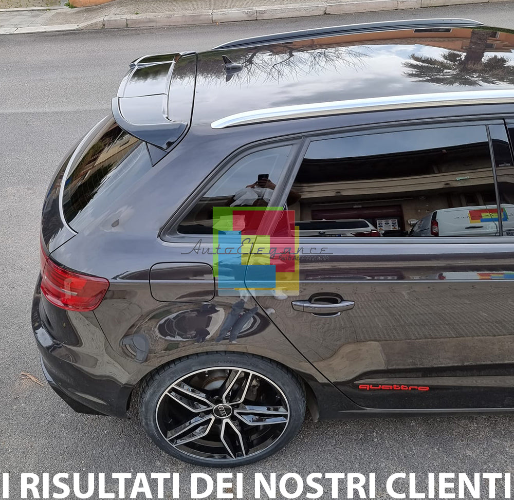 SPOILER POSTERIORE TETTO AUDI A3 8V SPORTBACK 2012-2018 NERO LUCIDO RS3