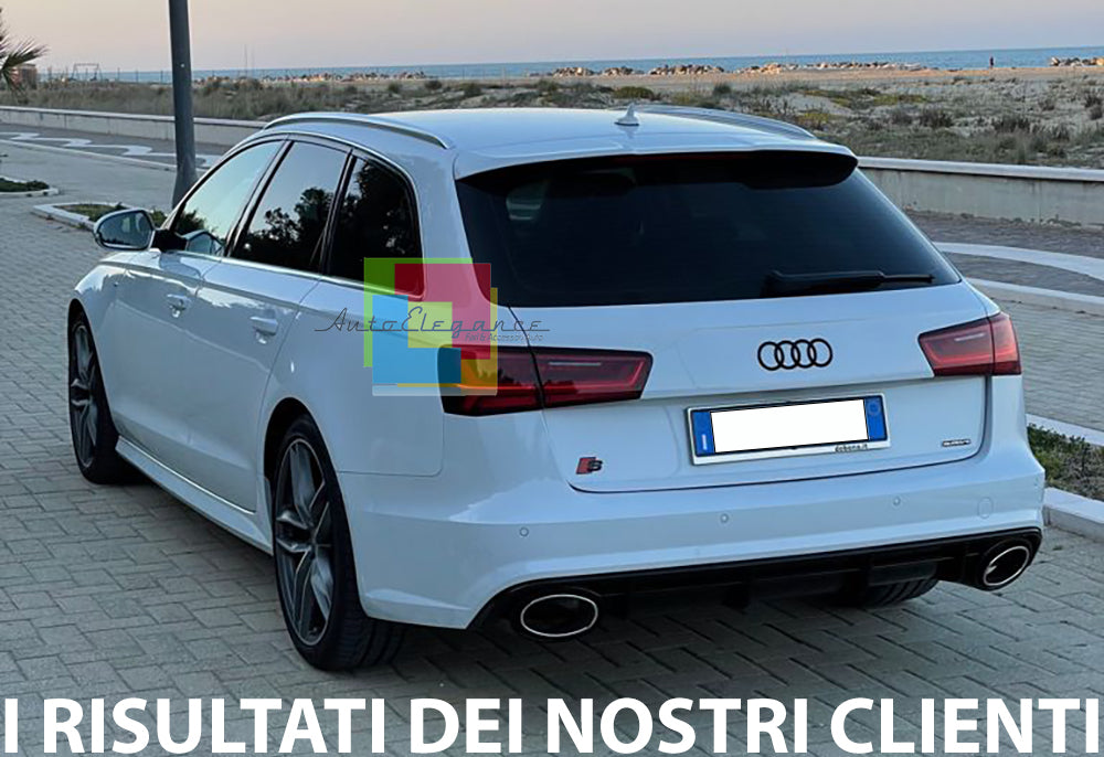 AUDI A6 4G C7 2015-2018 SOTTO PARAURTI POSTERIORE RS6 DIFFUSORE + TERMINALI AUTOELEGANCERICAMBI