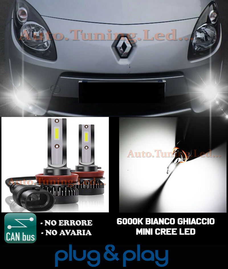CREE LED FOG LIGHTS RENAULT TWINGO II CAMBUS ICE WHITE 8000LM