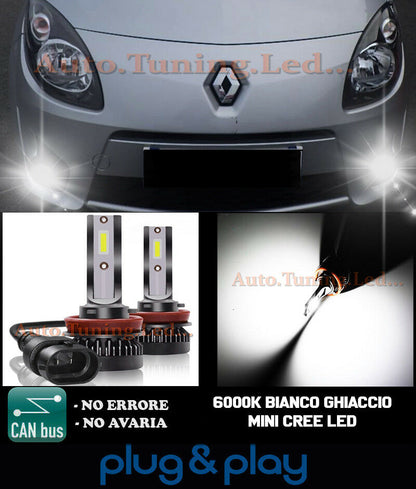 CREE LED FOG LIGHTS RENAULT TWINGO II CAMBUS ICE WHITE 8000LM