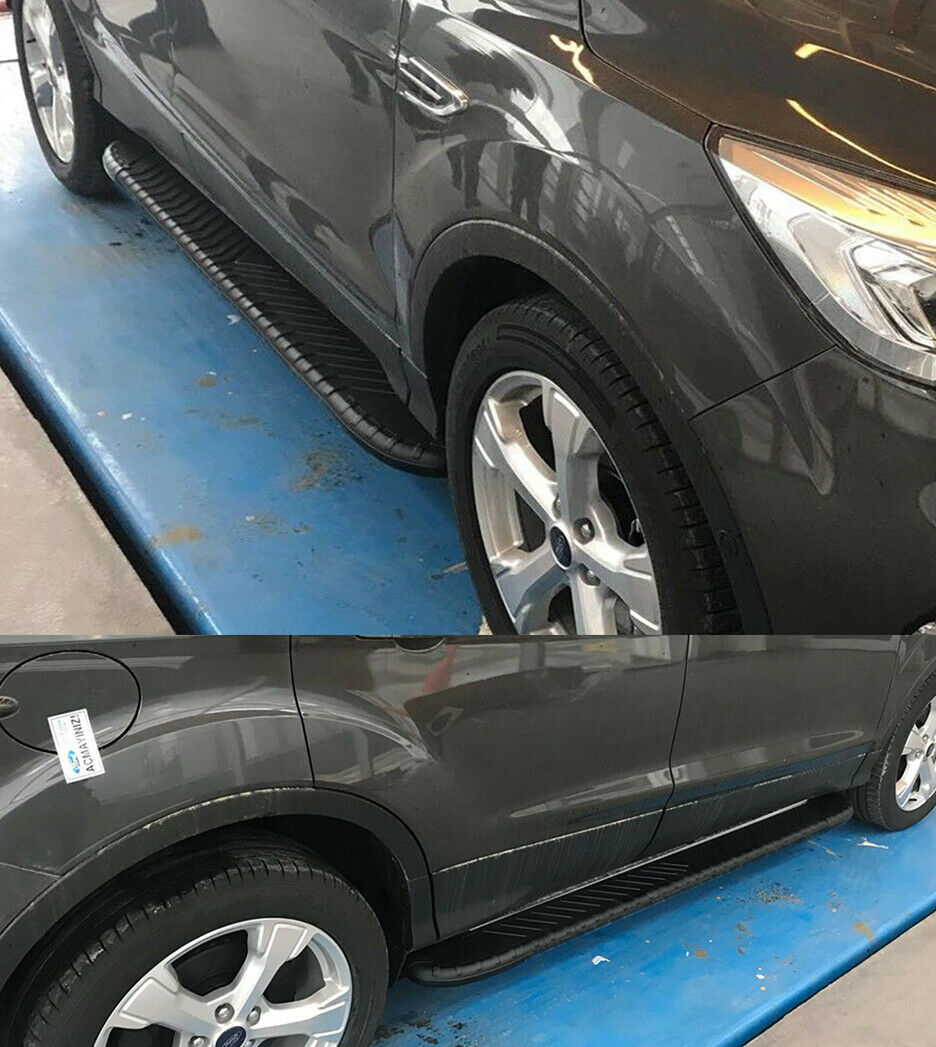 PEDANE LATERALI NERE - NISSAN QASHQAI II 2013+ SOTTO PORTA ANTISCIVOLO