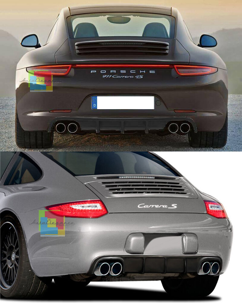 SOTTO PARAURTI PORSCHE 911 991 2011+ DIFFUSORE POSTERIORE LOOK SPORTIVO