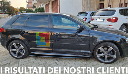 SIDE SKIRTS + FLAPS UNDER SKIRTS FOR AUDI A3 8P SPORTBACK ABS