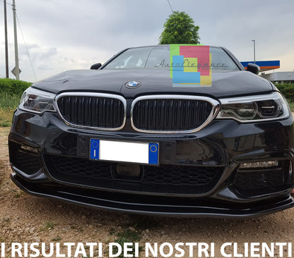 BMW 5 SERIES G30 G31 FRONT BUMPER SPLITTER GLOSS BLACK ABS M5 BLADE